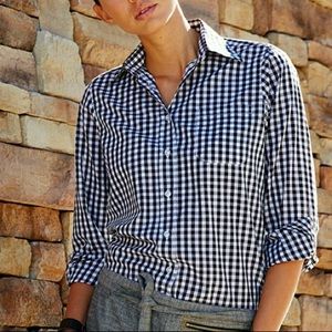 Black White gingham check shirt